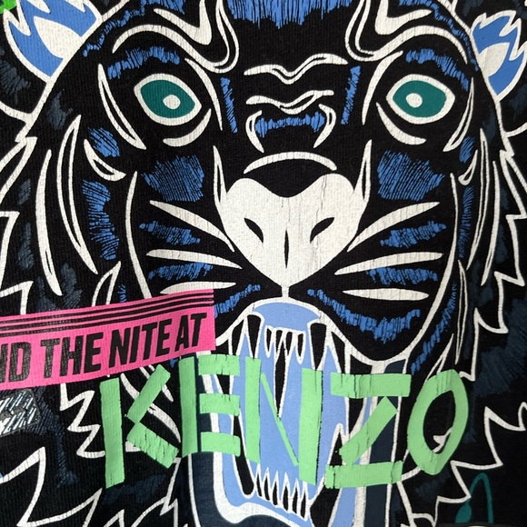 Kenzo Tiger Flyer-print Cotton JERSEY T-SHIRT IN 99 BLACK - Picture 8 of 13
